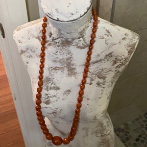 Graduating Beaded 20” Amber necklace
